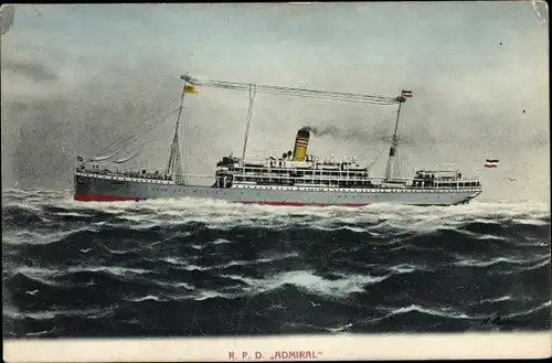 Ak Reichspostdampfer Admiral, DOAL