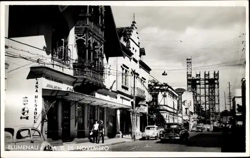 Foto Ak Blumenau Brasilien, Rua 15 de Novembro