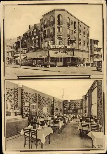 Ak La Panne De Panne Westflandern, Restaurant Trois Suisses, Boulevard de Nieuport