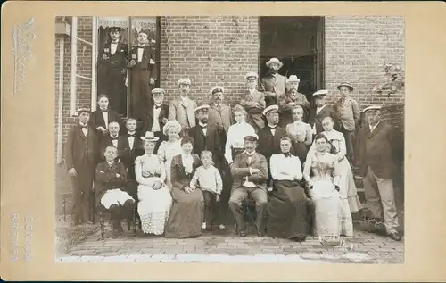 Foto Nordseebad Borkum in Ostfriesland, Gruppenaufnahme 1901