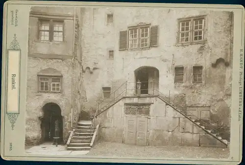 Kabinett Foto Runkel an der Lahn, Partie im Burghof