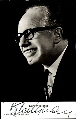 Ak Schauspieler und Regisseur Gert Westphal, Portrait, Autogramm