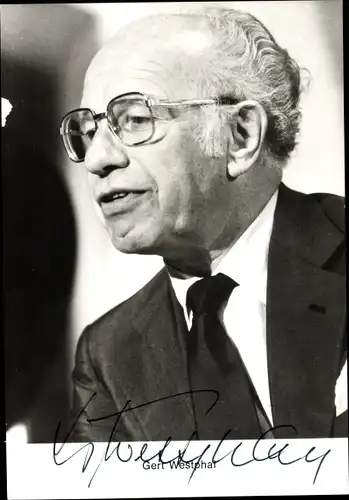 Ak Schauspieler und Regisseur Gert Westphal, Portrait, Autogramm