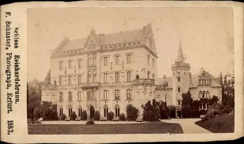 Kabinett Foto Reinhardsbrunn Friedrichroda im Thüringer Wald, Schloss Reinhardsbrunn, 1883