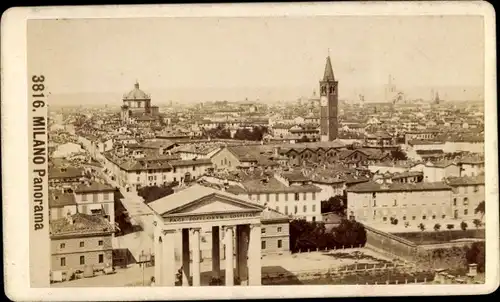 Kabinett Foto Milano Mailand Lombardia, Totalansicht