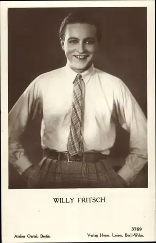 Ak Schauspieler Willy Fritsch, Portrait, Leiser Verlag 3769