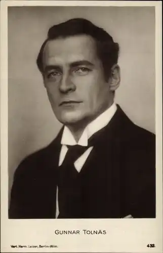 Ak Schauspieler Gunnar Tolnaes, Portrait