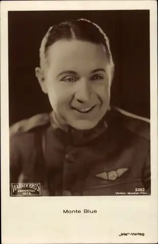 Ak Schauspieler Monte Blue, Portrait in Uniform, Warner Bros., Amag Iris Verlag 5282