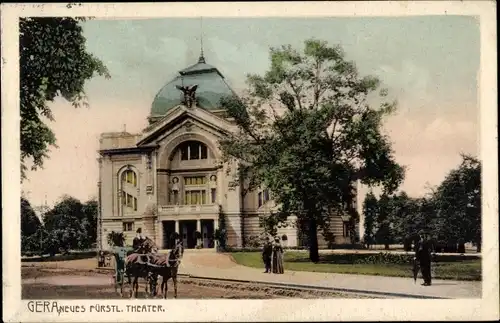 Ak Gera in Thüringen, neues fürstliches Theater