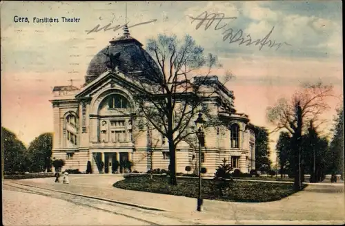 Ak Gera in Thüringen, fürstliches Theater