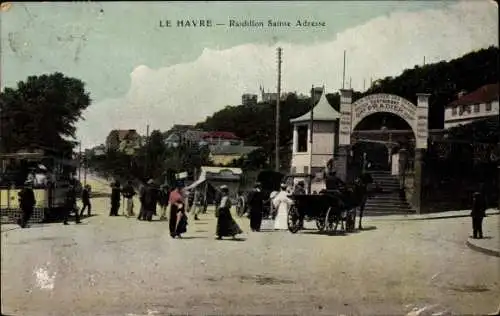 Ak Le Havre Seine Maritime, Raidillon Sainte-Adresse