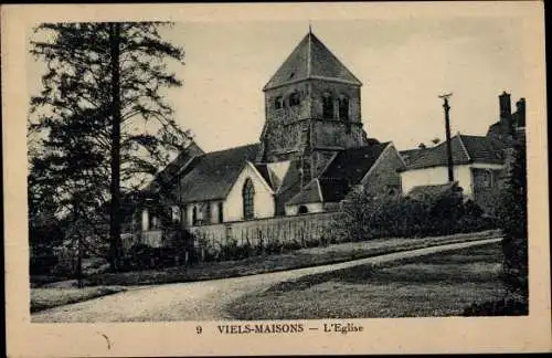 Ak Viels Maisons Aisne, Die Kirche