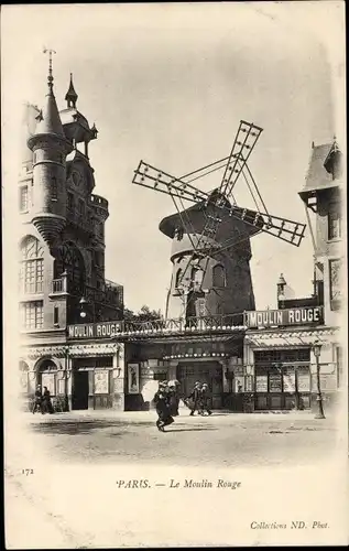 Ak Paris XVIII Montmartre, Moulin Rouge