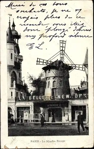 Ak Paris XVIII Montmartre, Moulin Rouge