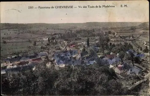 Ak Chevreuse Yvelines, gesehen von den Tours de la Madeleine