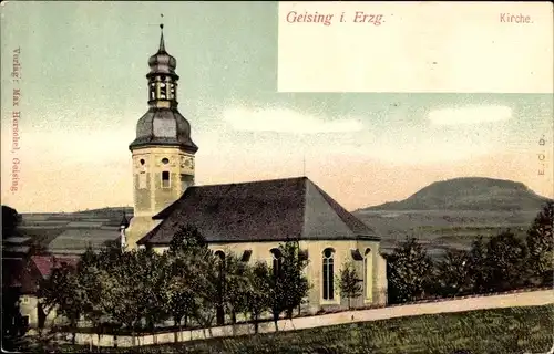 Ak Geising Altenberg Erzgebirge, Kirche