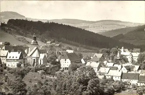 Ak Lauenstein im Müglitztal Altenberg Erzgebirge, Ortsansicht, Geising