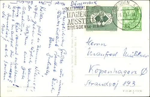 Ak Müglitz Altenberg im Erzgebirge, Teilansicht, Winter