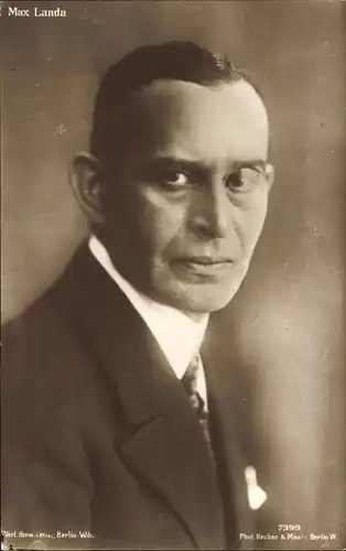 Ak Schauspieler Max Landa, Portrait mit Monokel