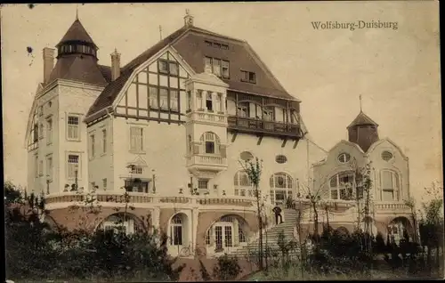 Ak Duisburg im Ruhrgebiet, Wolfsburg, Gebäude