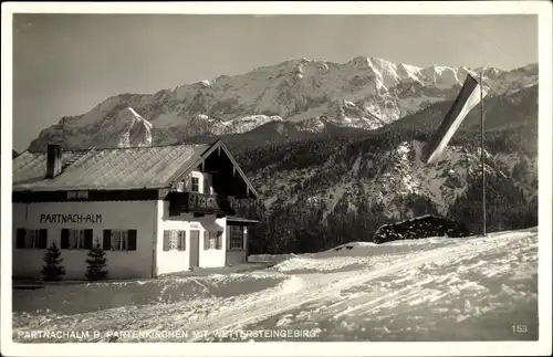 Foto Ak Garmisch Partenkirchen in Oberbayern, Partnachalm, Wettersteingebirge, Winteransicht