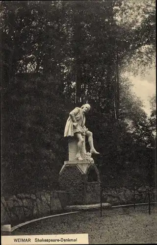 Ak Weimar in Thüringen, Shakespeare-Denkmal