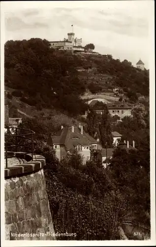 Ak Niederlössnitz Niederlößnitz Radebeul Sachsen, Berggasthaus Friedensburg