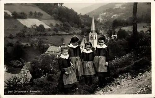 Ak Bad Peterstal Griesbach im Schwarzwald Baden, Kirche, Mädchen