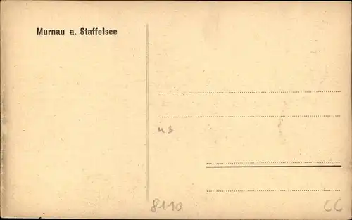 Ak Murnau am Staffelsee, Ortsansicht