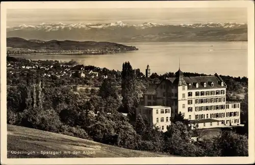 Ak Überlingen am Bodensee, Spetzgart, Alpen, Panorama