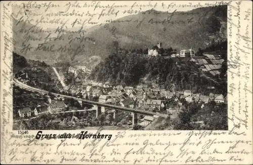 Ak Hornberg im Schwarzwald, Ortsansicht