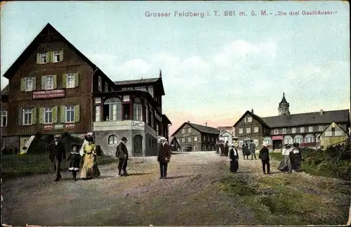 Ak Niederreifenberg Schmitten im Taunus, Großer Feldberg, die drei Gasthäuser