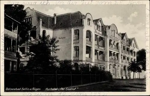 Ak Ostseebad Sellin auf Rügen, Kurhotel Der Seehof