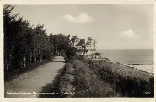 Ak Koserow an der Ostsee Usedom, Strandpromenade mit Seeblick