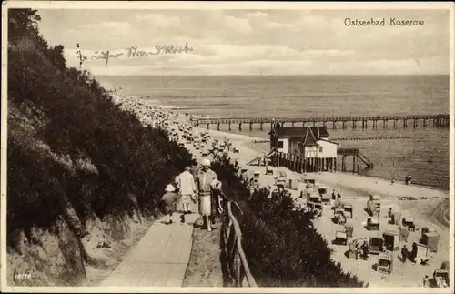 Ak Ostseebad Koserow auf Usedom, Strand