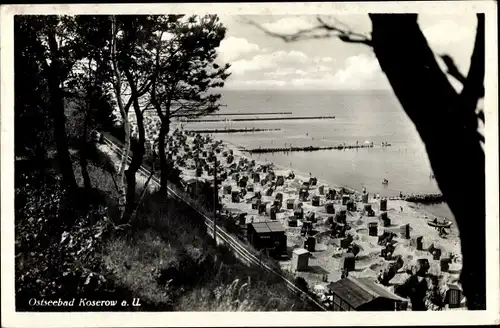 Ak Ostseebad Koserow auf Usedom, Strand