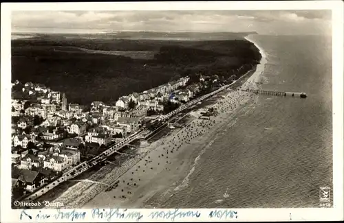 Ak Ostseebad Bansin Heringsdorf auf Usedom, Fliegeraufnahme