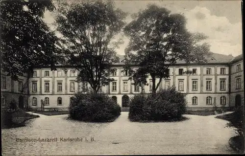 Ak Karlsruhe in Baden, Garnison Lazarett