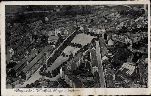 Ak Elberfeld Wuppertal, Luftbild der Stadt