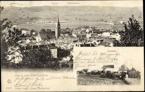 Ak Pfarrkirchen in Niederbayern, Gesamtansicht, Kirche, Gartlberg, Wallfahrtskirche