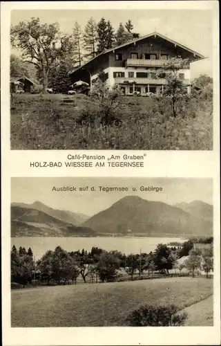 Ak Holz am Tegernsee Bad Wiessee in Oberbayern, Gasthaus Am Graben