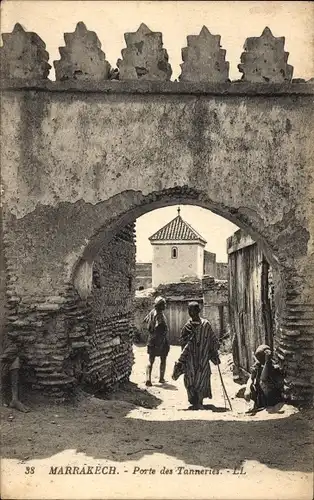 Ak Marrakesch, Marokko, Porte des Tanneries