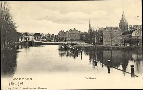 Ak Woerden Utrecht Niederlande, Hafen