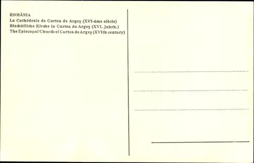 Ak Curtea de Argeș Rumänien, Kathedrale