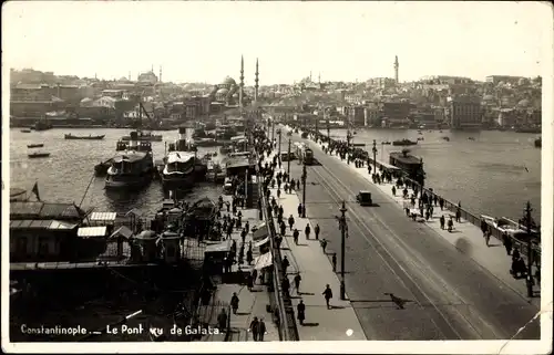 Ak Galata Konstantinopel Istanbul Türkiye, Panorama, Brücke