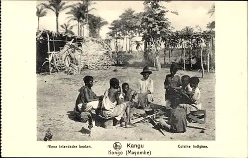 Ak Kangu Mayombe RD Kongo Zaire, indigene Küche
