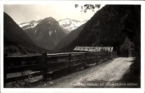 Ak Prossau in Salzburg, Straßenpartie, Tischlerkarr