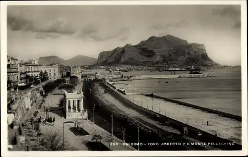 Ak Palermo Sizilien Sicilia Italien, Foro Umberto I., Monte Pellegrino