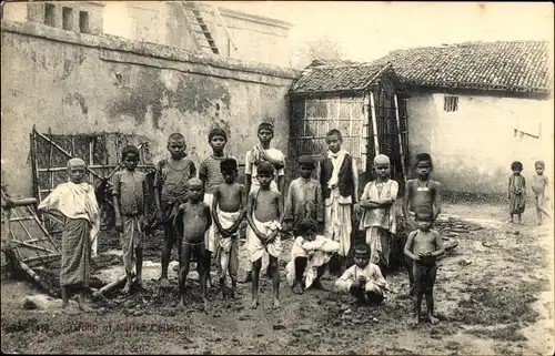 Ak Asien, Ortsbewohner, Einheimische, Gruppenbild