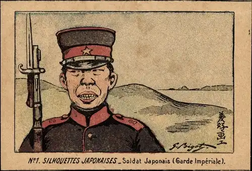 Künstler Ak Bigot, G., japanischer Soldat, kaiserliche Garde